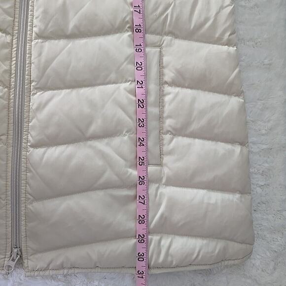 J Jill Down Puffer Cream Red Vest Side Zip Tunic Lot of 2 Large Preppy Outdoor - Picture 3 of 12
